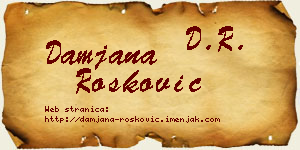 Damjana Rošković vizit kartica